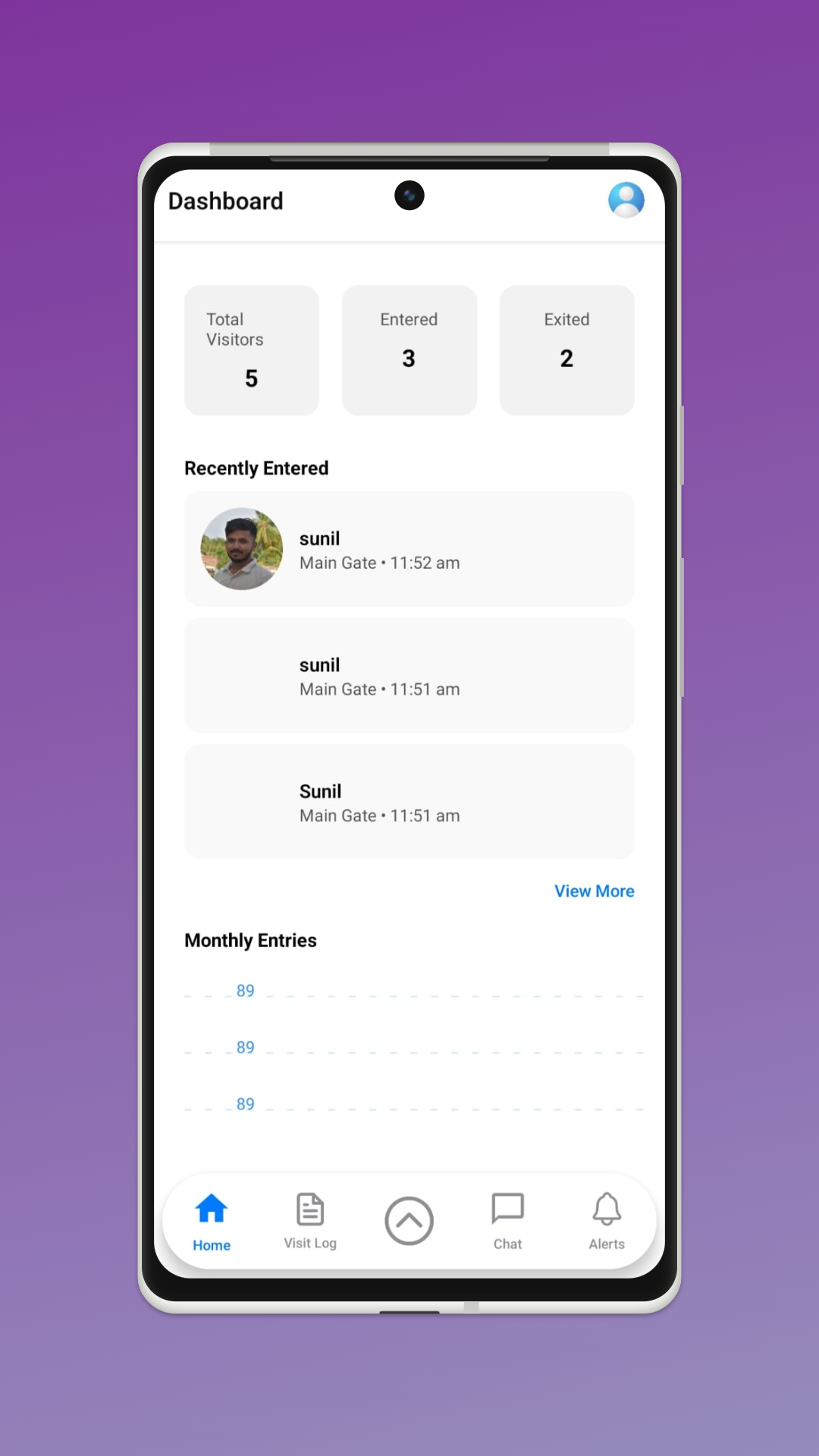 App Screenshot 1 - Dashboard